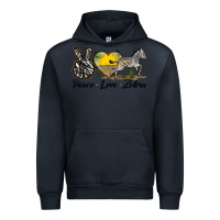 Navy peace love zebra Urban Hoodie - LillyAllenDesigns