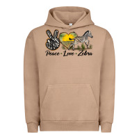 Pigment Burro peace love zebra Urban Hoodie - LillyAllenDesigns