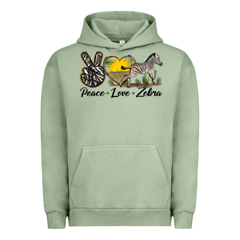 Peace Love Zebra Urban Hoodie by LillyAllenDesigns | Teevron