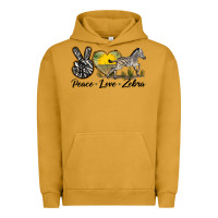 Pigment Peanut Butter peace love zebra Urban Hoodie - LillyAllenDesigns