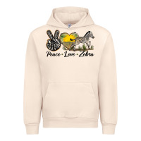 Sandshell peace love zebra Urban Hoodie - LillyAllenDesigns
