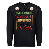 Black at the ballpark is where i spend most my days Premium Sweatshirt - BundleAndBundleShop