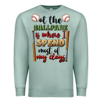 Seafoam at the ballpark is where i spend most my days Premium Sweatshirt - BundleAndBundleShop