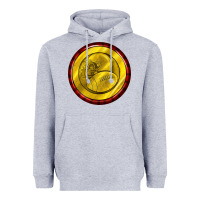 Heather Grey american football round earrings Heavyweight Hoodie - BundleAndBundleShop