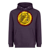 Plum american football round earrings Heavyweight Hoodie - BundleAndBundleShop