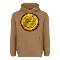 Toasted Coconut american football round earrings Heavyweight Hoodie - BundleAndBundleShop