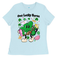 Baby Blue one lucky nurse belt bag Ladies Tee - MaliasSmallBusiness