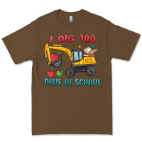 I Dig 100 Days Of School Excavator Premium Tee | Teevron