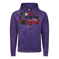 Cloud Purple Santa's Favorite Caregiver Christmas Vintage Hoodie - LillyAllenDesigns