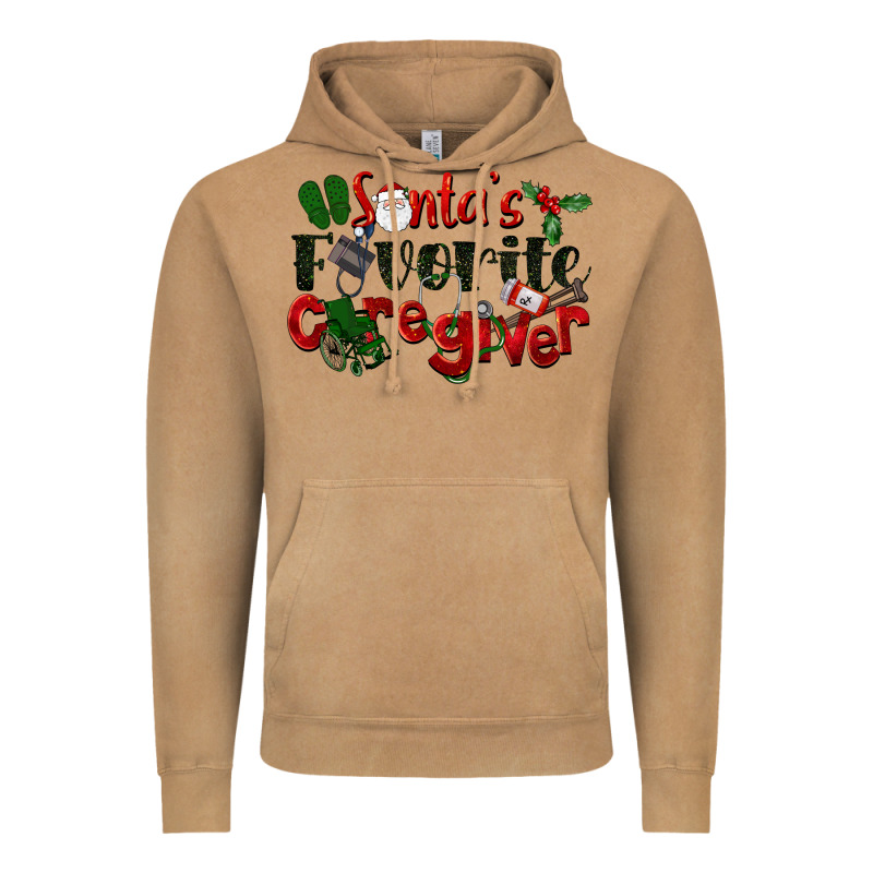 Santa's Favorite Caregiver Christmas Vintage Hoodie by LillyAllenDesigns | Teevron