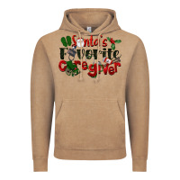 Vintage Coffee Santa's Favorite Caregiver Christmas Vintage Hoodie - LillyAllenDesigns