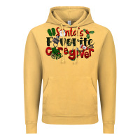 Vintage Mustard Santa's Favorite Caregiver Christmas Vintage Hoodie - LillyAllenDesigns