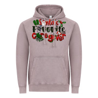 Vintage Zinc Santa's Favorite Caregiver Christmas Vintage Hoodie - LillyAllenDesigns