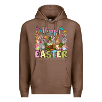 Chestnut Happy Easter bunnys Premium Hoodie - OliviaCreatesArt