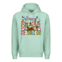 Seafoam Happy Easter bunnys Premium Hoodie - OliviaCreatesArt