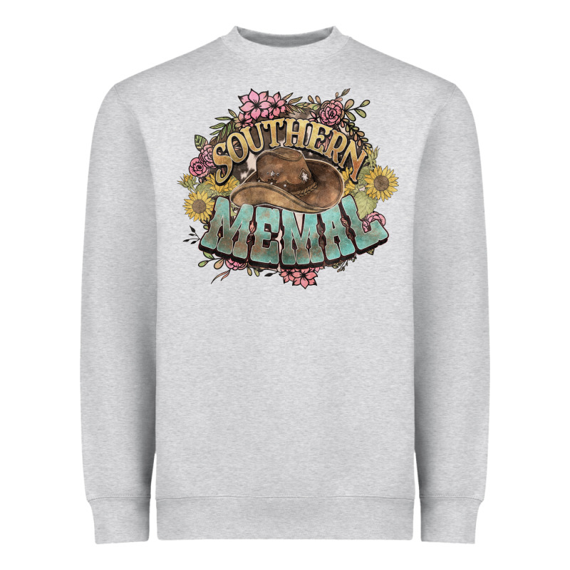 Southern Memal Western Flowers Heavyweight Sweatshirt by HowdyJamesFarm | Teevron
