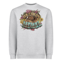 Heather Grey Southern Memal western flowers Heavyweight Sweatshirt - HowdyJamesFarm