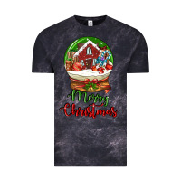 Cloud Black Merry Christmas Vintage Tee - LillyAllenDesigns