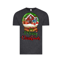 Vintage Black Merry Christmas Vintage Tee - LillyAllenDesigns