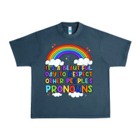 Midnight Navy it's a beautiful day to respect other people's pro Urban Heavy Tee - Artiststas