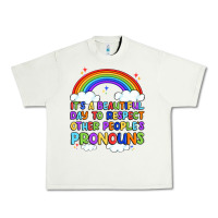 Pistachio it's a beautiful day to respect other people's pro Urban Heavy Tee - Artiststas