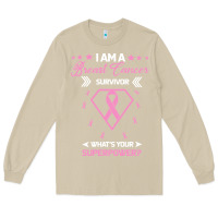 Mushroom I am a Breast Cancer Survivor What is Your Superpower Long Sleeve Tee - Bettercallsaul