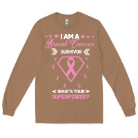 Toasted Coconut I am a Breast Cancer Survivor What is Your Superpower Long Sleeve Tee - Bettercallsaul