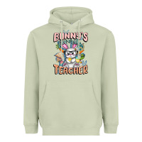 Matcha Bunny's Favorite Teacher Easter Day Heavyweight Hoodie - FaDigitalArtStudio