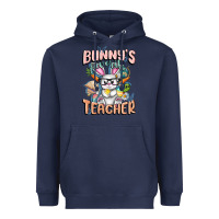 Navy Bunny's Favorite Teacher Easter Day Heavyweight Hoodie - FaDigitalArtStudio