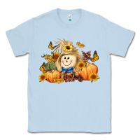 Dusty Blue fall scarecrow Classic Tee - LillyAllenDesigns