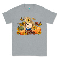 Heather Grey fall scarecrow Classic Tee - LillyAllenDesigns