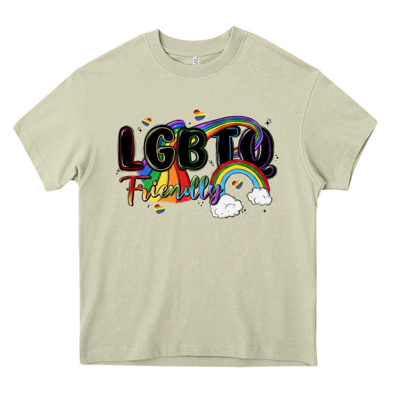 Lgbtq  Friendly Heavy Core Tee by MaliasSmallBusiness | Teevron