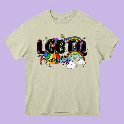 Lgbtq  Friendly Heavy Core Tee Designed By Maliassmallbusiness