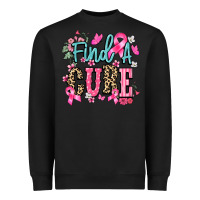 Black Find a cure Cancer Awareness Heavyweight Sweatshirt - HowdyJamesFarm