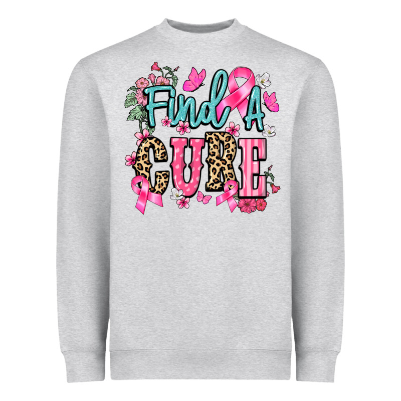 Find A Cure Cancer Awareness Heavyweight Sweatshirt by HowdyJamesFarm | Teevron