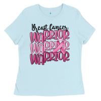 Baby Blue breast cancer warrior Ladies Tee - MaliasSmallBusiness