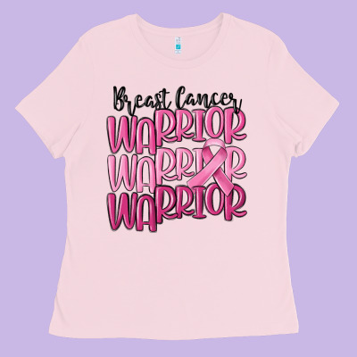 Breast Cancer Warrior Ladies Tee Designed By Maliassmallbusiness