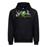 Black Peace Love Skunks Urban Hoodie - LillyAllenDesigns