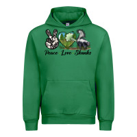 Emerald Peace Love Skunks Urban Hoodie - LillyAllenDesigns