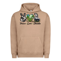 Pigment Burro Peace Love Skunks Urban Hoodie - LillyAllenDesigns