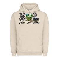 Pigment French Oak Peace Love Skunks Urban Hoodie - LillyAllenDesigns