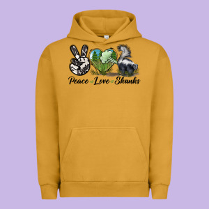 Peace Love Skunks Urban Hoodie Designed By Lillyallendesigns
