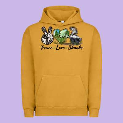 Peace Love Skunks Urban Hoodie Designed By Lillyallendesigns