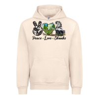 Sandshell Peace Love Skunks Urban Hoodie - LillyAllenDesigns