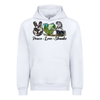 White Peace Love Skunks Urban Hoodie - LillyAllenDesigns
