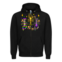 Black mardi gras craw fish olivia Zipper Hoodie - OliviaCreatesArt