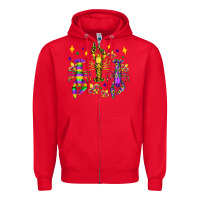 Red mardi gras craw fish olivia Zipper Hoodie - OliviaCreatesArt