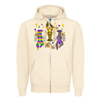 Sandshell mardi gras craw fish olivia Zipper Hoodie - OliviaCreatesArt