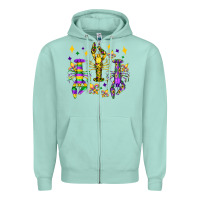 Seafoam mardi gras craw fish olivia Zipper Hoodie - OliviaCreatesArt