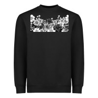 Black black and white floral Heavyweight Sweatshirt - TumblerDesignByShophia